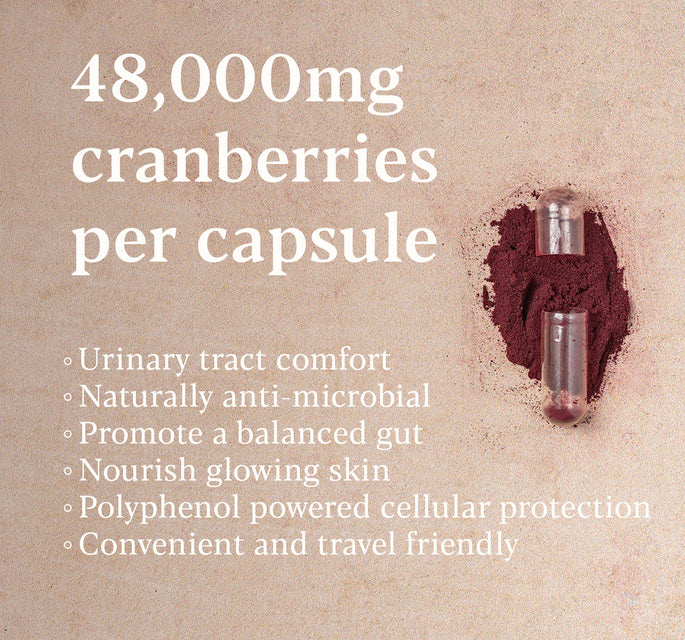 Cranberry supplement benefits - 48000mg cranberries per capsule - urinary tract comfort support