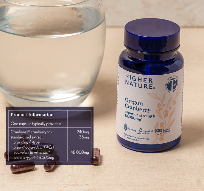 Higher Nature Oregon Cranberry Capsules nutritional information