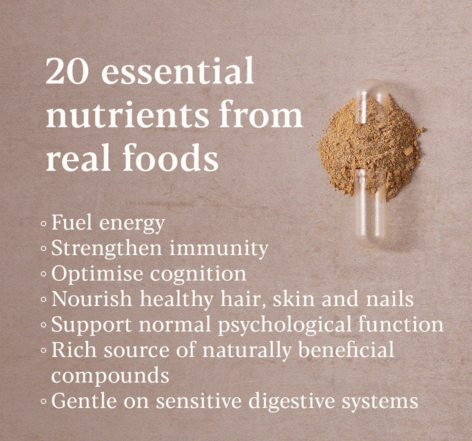 Daily multivitamin benefits - 20 essential nutrients from real food