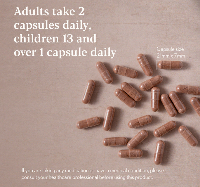 How to take Vital Memory supplement. Adults take 2 capsules daily, children 13 and over 1 capsule