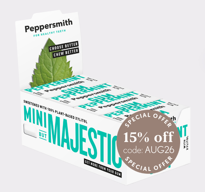 15% Off Peppersmith Sugar Free Chewing Gum